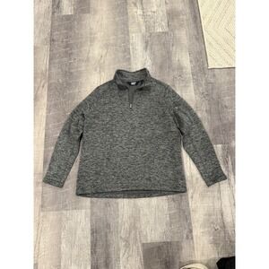 Lands' End Gray Quarter-Zip Sweatshirt